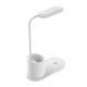 Desk lamp with wireless charger, pen holder LED 3 lighting modes, touch control, 10watt white