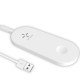 Dual Wireless Charging Pad White comp. Smartphone & Apple iWatch, Fast Charge 2