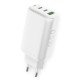 AC Charger GaNto 2 x Type-C PD + USB-A FC3 GaN 65W Power Delivery, Fast Charge 3, max 3.25A, white AC Charger GaNto 2 x Type-C PD + USB-A FC3 GaN 65W Power Delivery, Fast Charge 3, max 3.25A, white