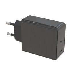 AC Charger 2 X USB Type-C Powe Delivery,  40 Watt 2 x 20Watt, black AC Charger 2 X USB Type-C Powe Delivery,  40 Watt 2 x 20Watt, black