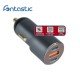 Car charger Moc60, Tri-Port max. 3A / 60Watt 2 x Typ-C PD + USB-A FC, Aluminum Housing
