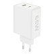 AC Charger GaNto Type-C PD Duo + USB-A GaN 65Watt Power Delivery, max 3.25A, white