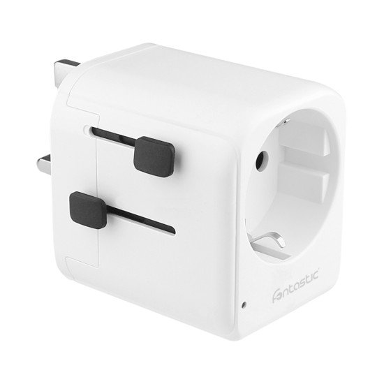 World Adapter USB Ports US/UK/AUS 100 Countries 10A Fuse Power: 250V/2500W, Schuko / Euro plug