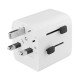 World Adapter USB Ports US/UK/AUS 100 Countries 10A Fuse Power: 250V/2500W, Schuko / Euro plug
