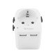 World Adapter USB Ports US/UK/AUS 100 Countries 10A Fuse Power: 250V/2500W, Schuko / Euro plug