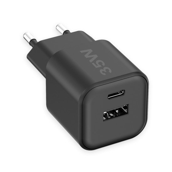 AC Charger MINI GaNto 35W Type-C PD + USB-A Ultra-compact, PPS, TÜV / GS certificate black