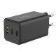 Fontastic AC Charger GAN 100W, 2 x Type-C + USB-A Power Delivery, Fast Charge, "Zona", black