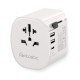 Fontastic World Adapter “Terra” US/UK/AUS/CN/EURO 10A Fuse, Power: 250V/2300W, USB-A+C, Schuko, whit