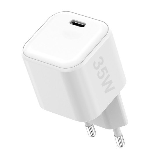 AC Charger MINI GaNto 35W single Type-C PD Compact intelligent charging high efficiency white