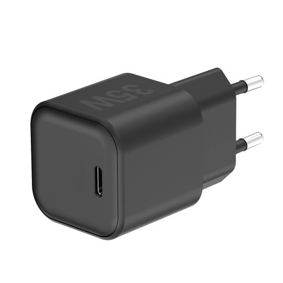 AC Charger MINI GaNto 35W single Type-C PD Compact intelligent charging high efficiency black