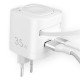 Fontastic 35W GaN Charger with retractable cable iWatch Wireless Charger C+A Port PD FC “Zap" white