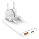 Fontastic 65W Compact AC Charger w/ Foldable Plug Dual-port USB C + A, Power Delivery &ldquo;Fold65&rdquo; white