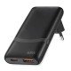Fontastic 65W Compact AC Charger w/ Foldable Plug Dual-port USB C + A, Power Delivery &ldquo;Fold65&rdquo; black