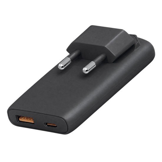 Fontastic 65W Compact AC Charger w/ Foldable Plug Dual-port USB C + A, Power Delivery &ldquo;Fold65&rdquo; black