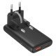 Fontastic 65W Compact AC Charger w/ Foldable Plug Dual-port USB C + A, Power Delivery &ldquo;Fold65&rdquo; black
