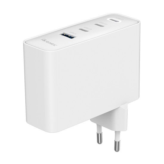 Fontastic GaN 100W Ladeg&auml;ret &bdquo;Volta100&rdquo; wei&szlig; USB 1xA + 3xC Ports PD schnelles effizientes Laden