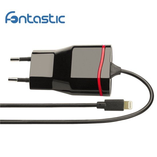 Essential AC Charger Lightning 1A black 