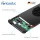 Power Bank Ventu 5000mAh black Wireless Charging, AL-Housing with Suction Cups