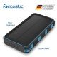 Solar Power Bank Xora20Q with wireless charging 20000mAh, FC, LED Light, 2 x USB-A, 1 x Type-C, bl