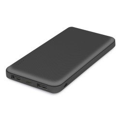Power Bank Renz10 10.000mAh, 2x USB-A & 1x Typ-C Ladezustandsanzeige, In & Output 5V / 2A, schwarz Power Bank Renz10 10.000mAh, 2x USB-A & 1x Typ-C Ladezustandsanzeige, In & Output 5V / 2A, schwarz