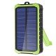 Solar Outdoor Power Bank Crank10 10000mAh black Solar Panels, Hand Crank, Torch, USB-A, Type-C