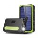 Solar Outdoor Power Bank Crank10 10000mAh black Solar Panels, Hand Crank, Torch, USB-A, Type-C