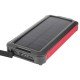 Solar Power Bank 10000mAh built-in charging cable Solar Panels, Torch, USB-A/Type-C/8PIN, black
