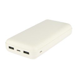 Power Bank Renz20 20.000mAh, 2x USB-A & 1x Typ-C Ladezustandsanzeige, In & Output 5V / 2A, weiß Power Bank Renz20 20.000mAh, 2x USB-A & 1x Typ-C Ladezustandsanzeige, In & Output 5V / 2A, weiß