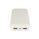 Power Bank Renz20 20000mAh, 2x USB-A + 1x Type-C Charge status indicator, white
