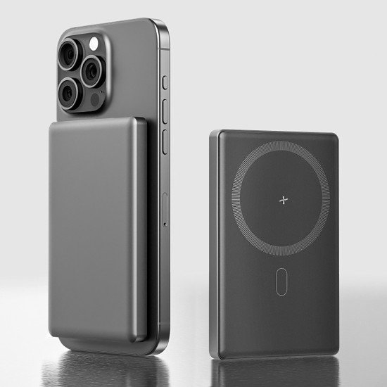 Fontastic Power Bank Mag5.0 Kabellose Ladefunktion 5000mAh Magnetisch - MagSafe komp. Typ-C PD 20W sw