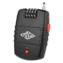 4 Stelliges Kombinations- Kabelschloss mit Alarm bis zu 10.000 Kombinationen, 90dB Sirene, schwarz 4 Stelliges Kombinations- Kabelschloss mit Alarm bis zu 10.000 Kombinationen, 90dB Sirene, schwarz