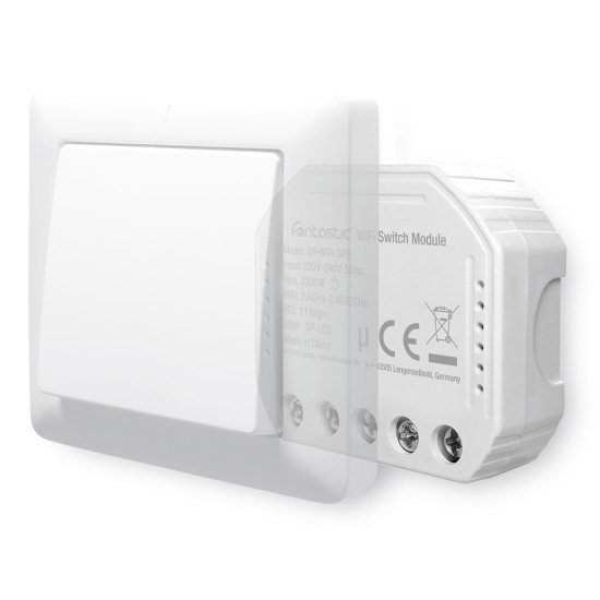 Wi-Fi Flush-Mount Switch for Lights and Sockets comp with Android,iOS,Alexa,Google Assistant