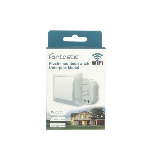 Wi-Fi Flush-Mount Switch for Lights and Sockets comp with Android,iOS,Alexa,Google Assistant