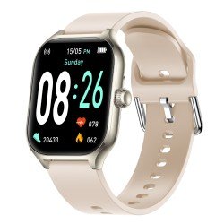 Timor Smartwatch, 2,01“ Display BT Call, champagne Musiksteuerung, Split Screen, Wechsel-Uhrenarmband Timor Smartwatch, 2,01“ Display BT Call, champagne Musiksteuerung, Split Screen, Wechsel-Uhrenarmband
