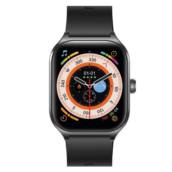 Smartwatch Timor with 2.01" Display, BT Call black Music Control, Split Screen, Interchangeable Strap