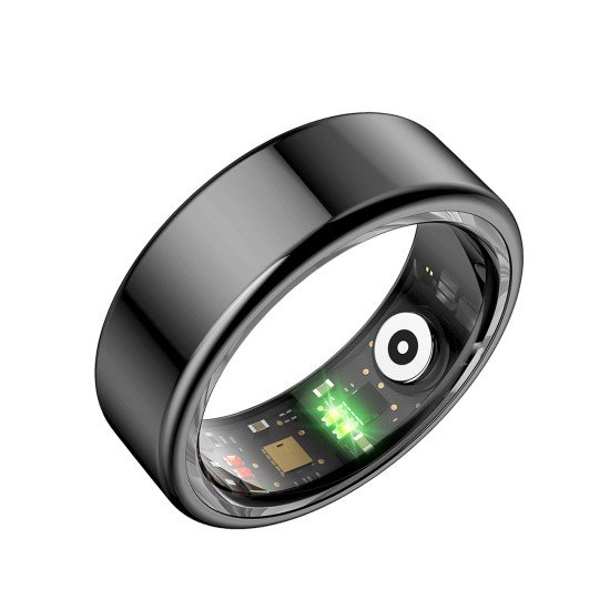 Fontastic Smart Ring Fitness Heart Rate Tracker #8 Long battery life, Dust & Waterproof 5ATM, Black