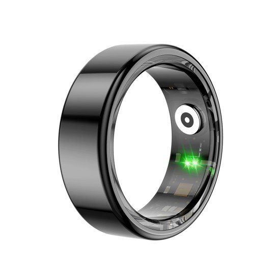 Fontastic Smart Ring Fitness Heart Rate Tracker#10 Long battery life, Dust & Waterproof 5ATM, Black