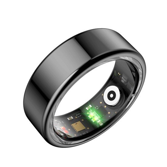 Fontastic Smart Ring Fitness Heart Rate Tracker#12 Long battery life, Dust & Waterproof 5ATM, Black