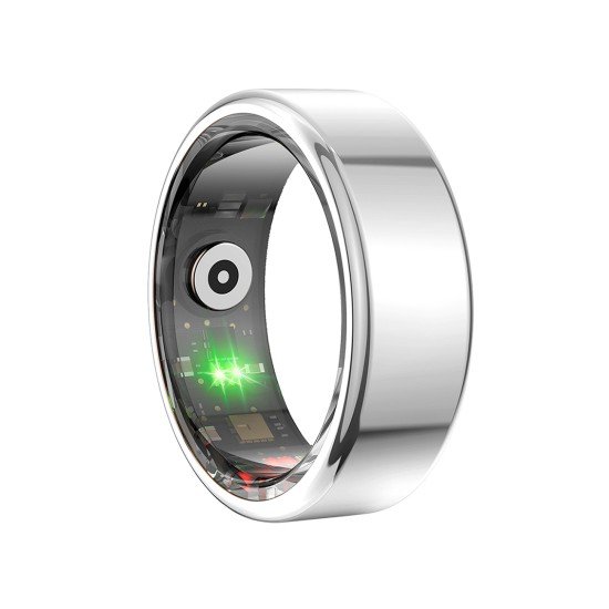 Fontastic Smart Ring Fitness Heart Rate Tracker #8 Long battery life, Dust & Waterproof 5ATM, Silver