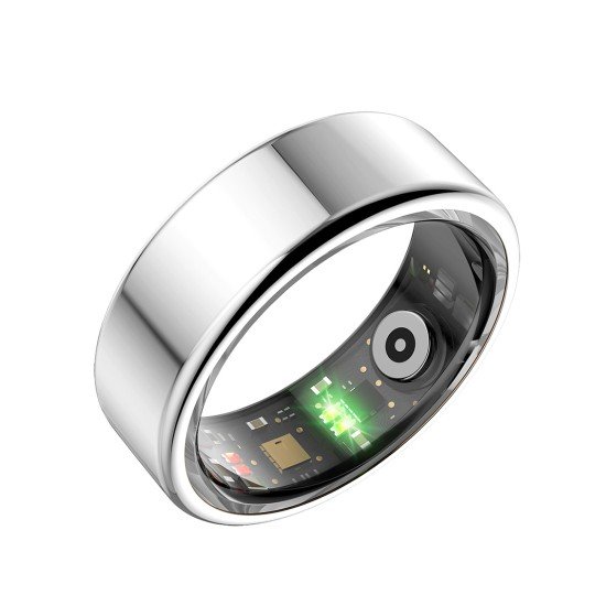 Fontastic Smart Ring Fitness Heart Rate Tracker #8 Long battery life, Dust & Waterproof 5ATM, Silver