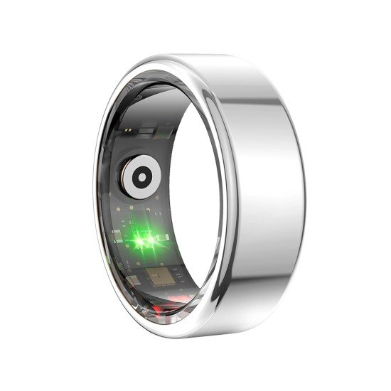 Fontastic Smart Ring Fitness Heart Rate Tracker #9 Long battery life, Dust & Waterproof 5ATM, Silver