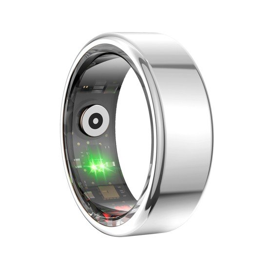 Fontastic Smart Ring Fitness Heart Rate Tracker#11 Long battery life, Dust & Waterproof 5ATM, Silver