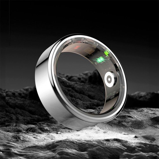 Fontastic Smart Ring Fitness Heart Rate Tracker#11 Long battery life, Dust & Waterproof 5ATM, Silver