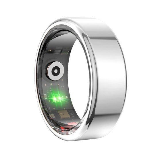 Fontastic Smart Ring Fitness Heart Rate Tracker#12 Long battery life, Dust & Waterproof 5ATM, Silver