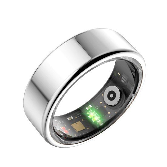 Fontastic Smart Ring Fitness Heart Rate Tracker#12 Long battery life, Dust & Waterproof 5ATM, Silver