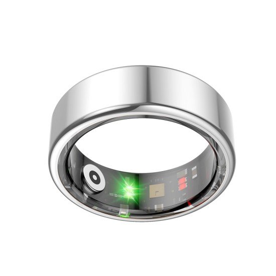 Fontastic Smart Ring Fitness Heart Rate Tracker#12 Long battery life, Dust & Waterproof 5ATM, Silver
