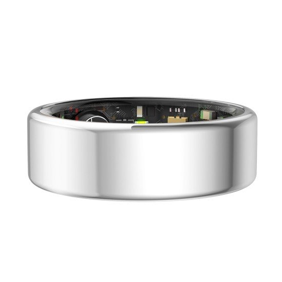 Fontastic Smart Ring Fitness Heart Rate Tracker#12 Long battery life, Dust & Waterproof 5ATM, Silver