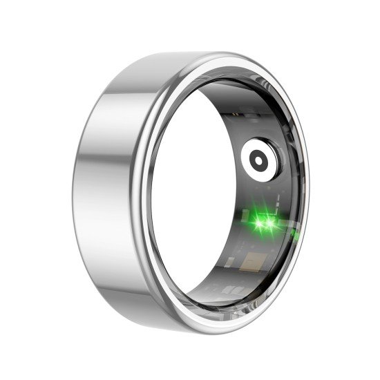 Fontastic Smart Ring Fitness Heart Rate Tracker#13 Long battery life, Dust & Waterproof 5ATM, Silver
