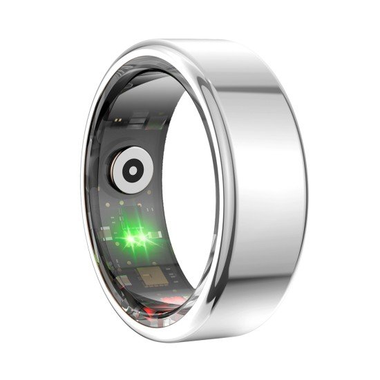 Fontastic Smart Ring Fitness Heart Rate Tracker#13 Long battery life, Dust & Waterproof 5ATM, Silver