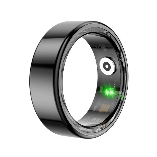 Fontastic Smart Ring Fitness Heart Rate Tracker#13 Long battery life, Dust & Waterproof 5ATM, Black